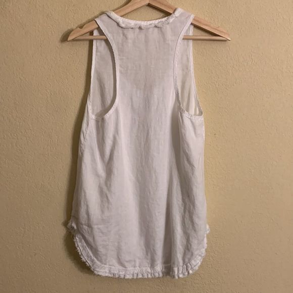 Dylan Linen Tank with Ruffles - Picture 5 of 8